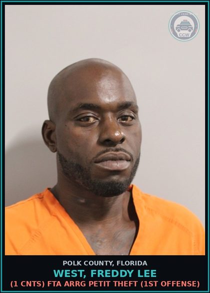 CCW arrest card for WEST, FREDDY LEE in Polk County: (1 cnts) ROWOV