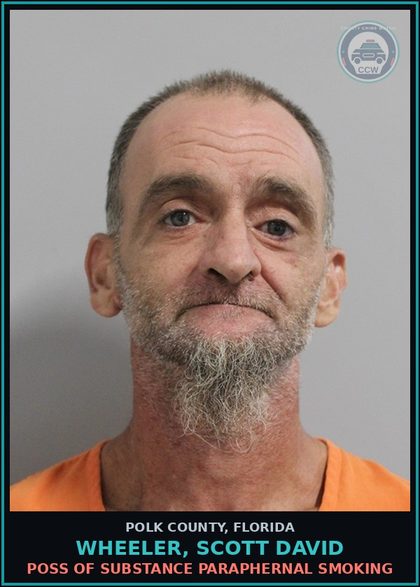 CCW arrest card for WHEELER, SCOTT DAVID in Polk County: POSS OF DRUG PARAPHERNAL SMOKING