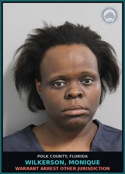 CCW arrest card for WILKERSON, MONIQUE in Polk County: Warrant Arrest Other Jurisdiction