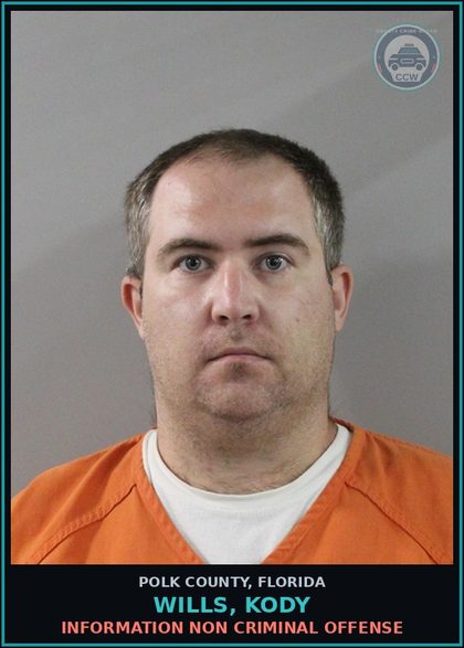 CCW arrest card for WILLS, KODY in Polk County: Information Non Criminal Offense