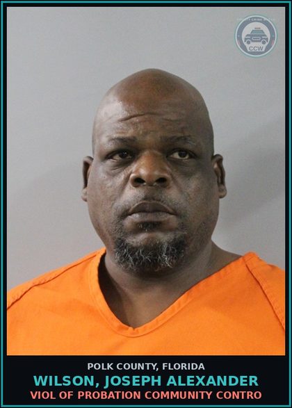 CCW arrest card for WILSON, JOSEPH ALEXANDER in Polk County: Viol of Probation Community Contro