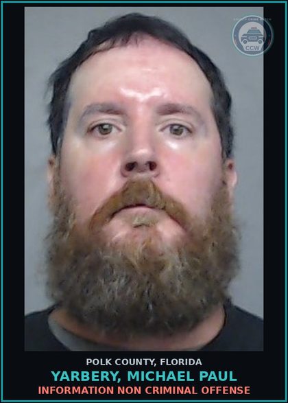 CCW arrest card for YARBERY, MICHAEL PAUL in Polk County: Information Non Criminal Offense