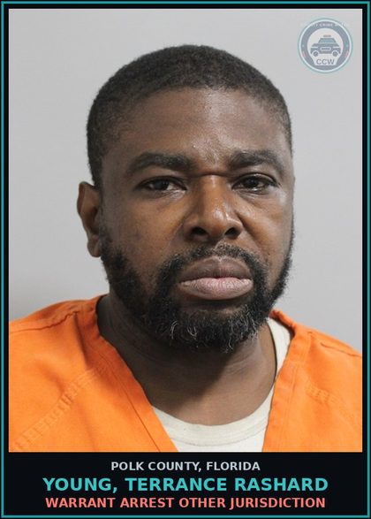 CCW arrest card for YOUNG, TERRANCE RASHARD in Polk County: Warrant Arrest Other Jurisdiction