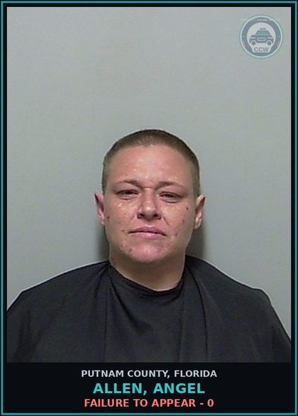 CCW arrest card for ALLEN, ANGEL in Putnam County: FAILURE TO APPEAR - 0