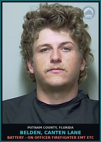 CCW arrest card for BELDEN, CANTEN LANE in Putnam County: SIMPLE ASSLT - ON OFFICER FIREFIGHTER EMT ETC