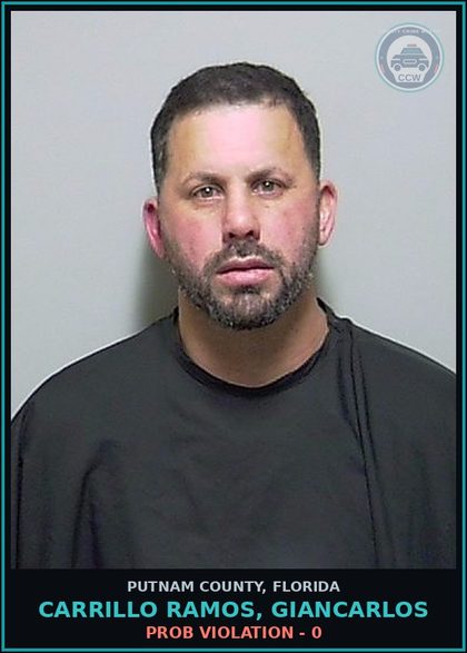 CCW arrest card for CARRILLO RAMOS, GIANCARLOS in Putnam County: PROB VIOLATION - 0