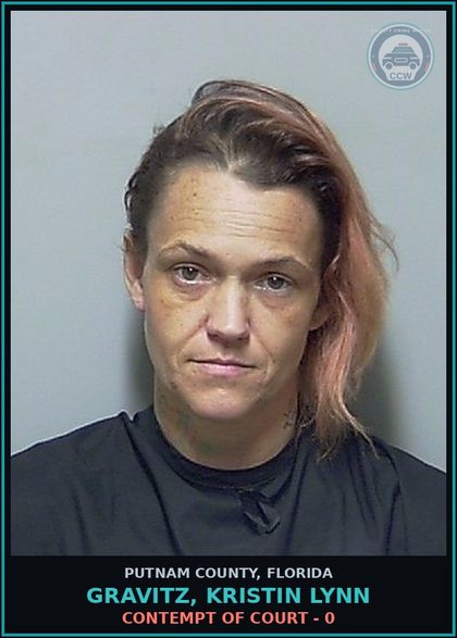 CCW arrest card for GRAVITZ, KRISTIN LYNN in Putnam County: CONTEMPT OF COURT - 0