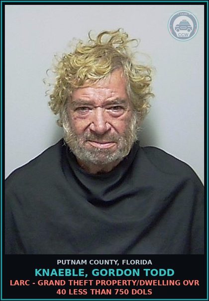 CCW arrest card for KNAEBLE, GORDON TODD in Putnam County: PROB VIOLATION - 0