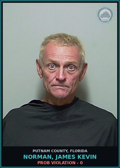 CCW arrest card for NORMAN, JAMES KEVIN in Putnam County: PROB VIOLATION - 0