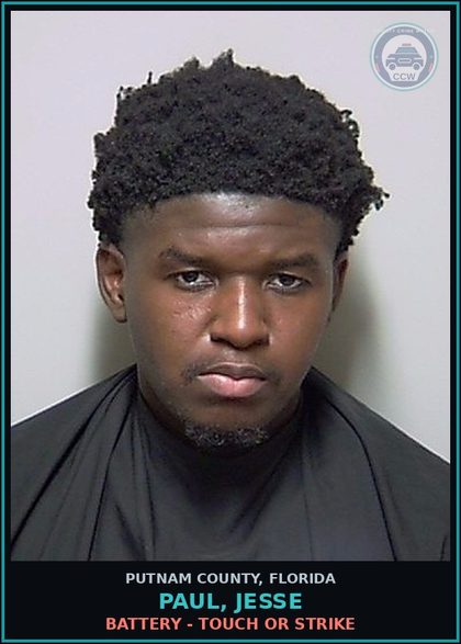 CCW arrest card for PAUL, JESSE in Putnam County: CRUELTY TOWARD chld - ABUSE chld WITHOUT GREAT BODILY HARM