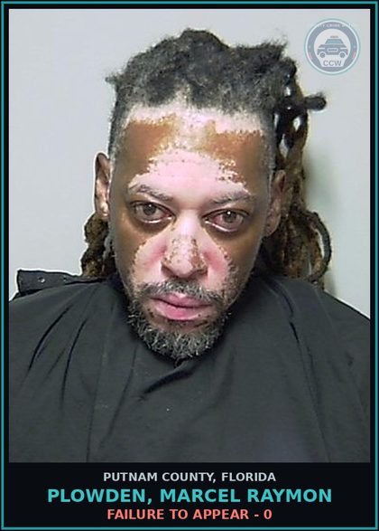 CCW arrest card for PLOWDEN, MARCEL RAYMON in Putnam County: FAILURE TO APPEAR - 0
