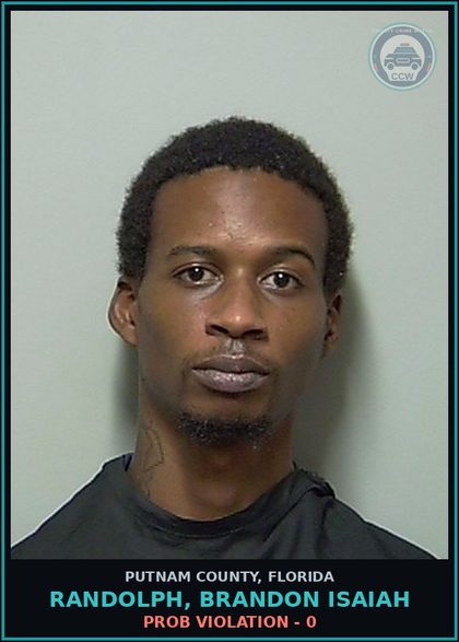 CCW arrest card for RANDOLPH, BRANDON ISAIAH in Putnam County: PROB VIOLATION - 0