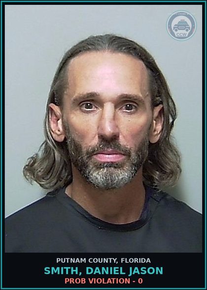 CCW arrest card for SMITH, DANIEL JASON in Putnam County: PROB VIOLATION - 0