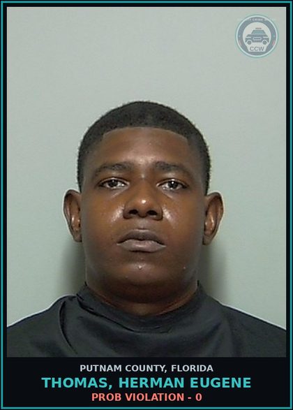 CCW arrest card for THOMAS, HERMAN EUGENE in Putnam County: PROB VIOLATION - 0