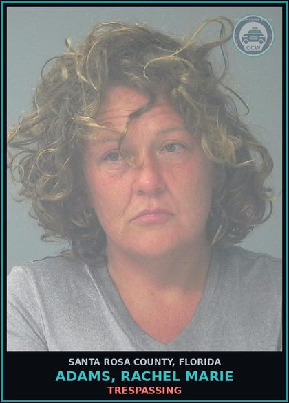 CCW arrest card for ADAMS, RACHEL MARIE in Santa Rosa County: LARC