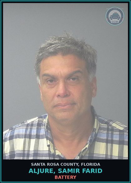 CCW arrest card for ALJURE, SAMIR FARID in Santa Rosa County: BURGL
