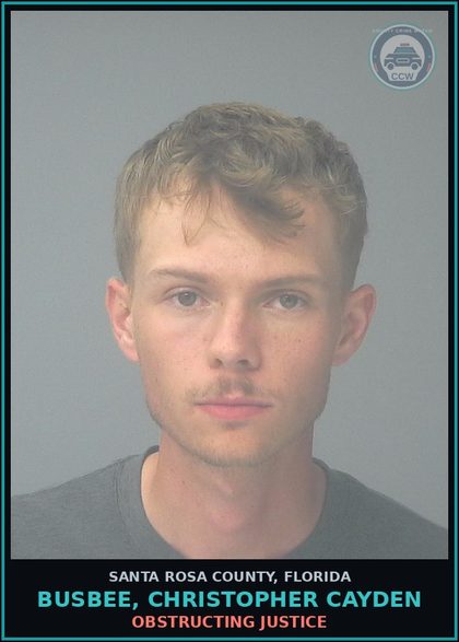 CCW arrest card for BUSBEE, CHRISTOPHER CAYDEN in Santa Rosa County: LARC