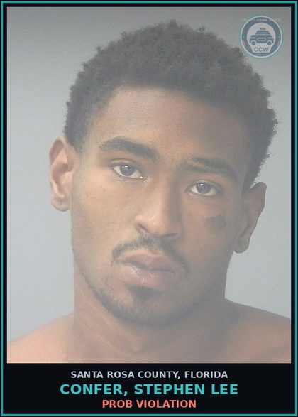 CCW arrest card for CONFER, STEPHEN LEE in Santa Rosa County: PROB VIOLATION