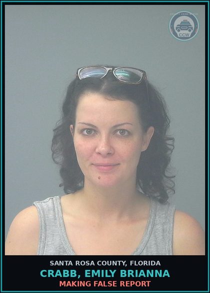 CCW arrest card for CRABB, EMILY BRIANNA in Santa Rosa County: MAKING FALSE REPORT
