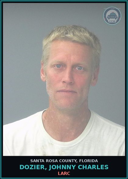 CCW arrest card for DOZIER, JOHNNY CHARLES in Santa Rosa County: LARC