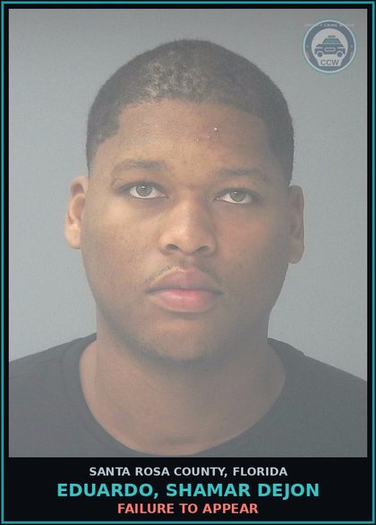 CCW arrest card for EDUARDO, SHAMAR DEJON in Santa Rosa County: FAILURE TO APPEAR