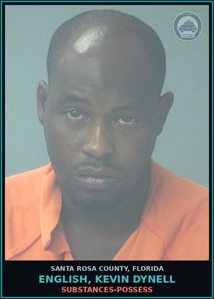 CCW arrest card for ENGLISH, KEVIN DYNELL in Santa Rosa County: DRUGS-POSSESS