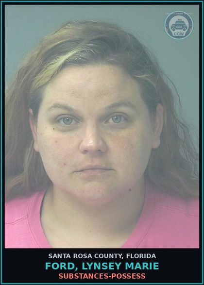 CCW arrest card for FORD, LYNSEY MARIE in Santa Rosa County: DRUGS-POSSESS