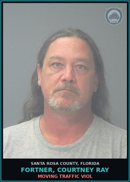CCW arrest card for FORTNER, COURTNEY RAY in Santa Rosa County: MOVING TRAFFIC VIOL
