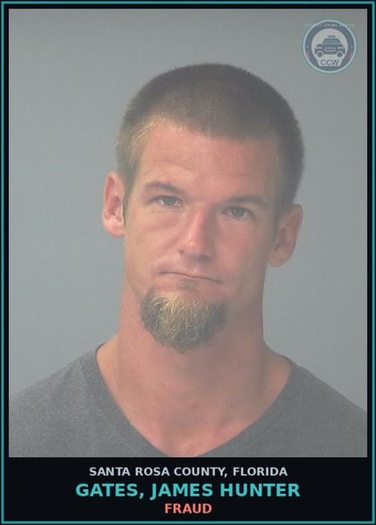CCW arrest card for GATES, JAMES HUNTER in Santa Rosa County: FRAUD