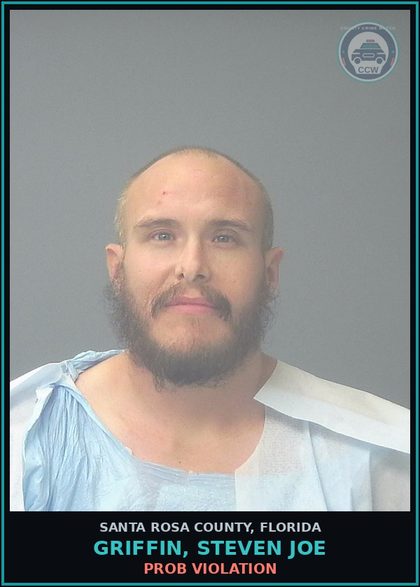 CCW arrest card for GRIFFIN, STEVEN JOE in Santa Rosa County: PROB VIOLATION