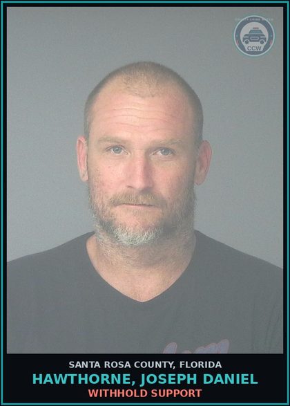 CCW arrest card for HAWTHORNE, JOSEPH DANIEL in Santa Rosa County: WITHHOLD SUPPORT