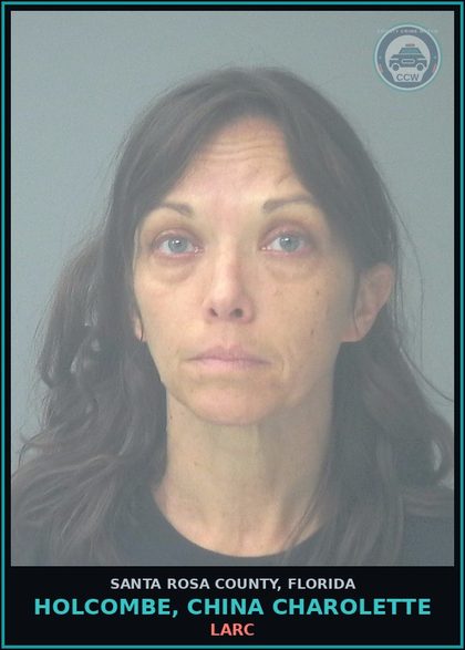 CCW arrest card for HOLCOMBE, CHINA CHAROLETTE in Santa Rosa County: LARC