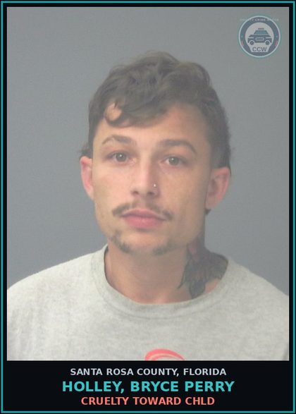 CCW arrest card for HOLLEY, BRYCE PERRY in Santa Rosa County: CRUELTY TOWARD chld