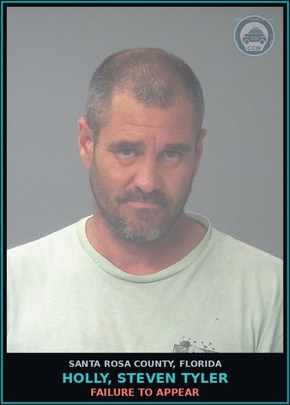CCW arrest card for HOLLY, STEVEN TYLER in Santa Rosa County: FAILURE TO APPEAR