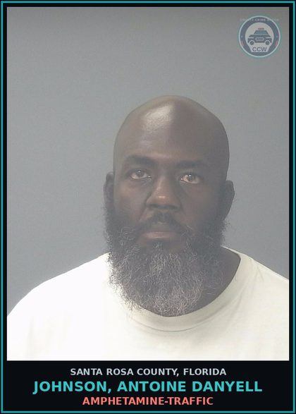 CCW arrest card for JOHNSON, ANTOINE DANYELL in Santa Rosa County: AMPHETAMINE-TRAFFIC