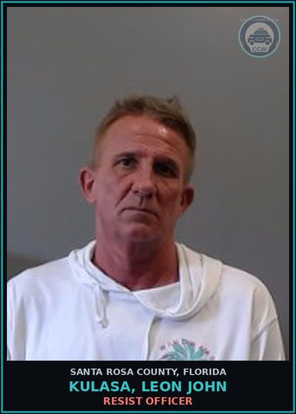 CCW arrest card for KULASA, LEON JOHN in Santa Rosa County: PROB VIOLATION
