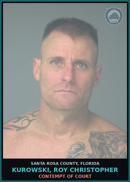 CCW arrest card for KUROWSKI, ROY CHRISTOPHER in Santa Rosa County: CONTEMPT OF COURT