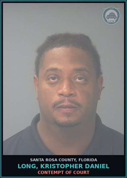 CCW arrest card for LONG, KRISTOPHER DANIEL in Santa Rosa County: CONTEMPT OF COURT