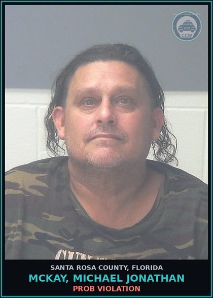 CCW arrest card for MCKAY, MICHAEL JONATHAN in Santa Rosa County: PROB VIOLATION