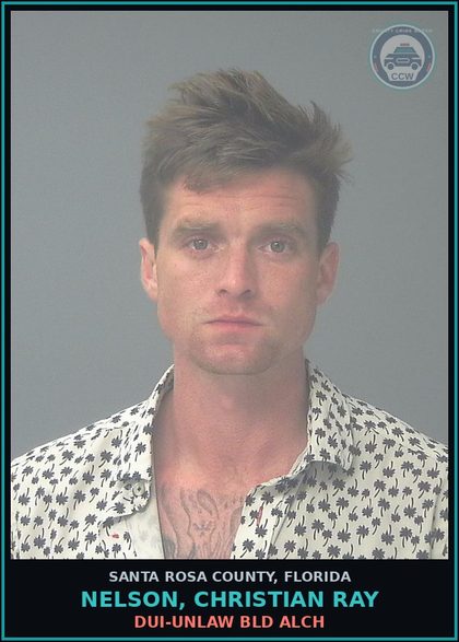 CCW arrest card for NELSON, CHRISTIAN RAY in Santa Rosa County: DUI-UNLAW BLD ALCH