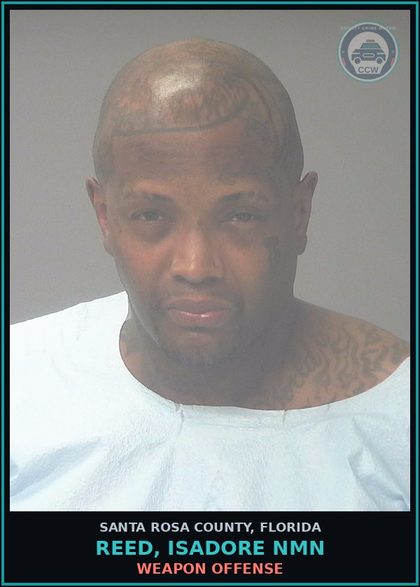 CCW arrest card for REED, ISADORE NMN in Santa Rosa County: LARC