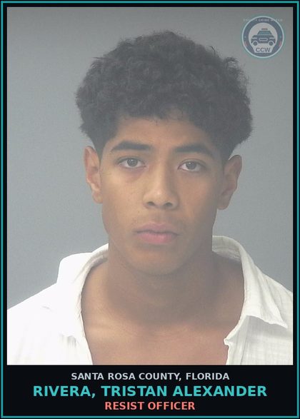 CCW arrest card for RIVERA, TRISTAN ALEXANDER in Santa Rosa County: LOITERING