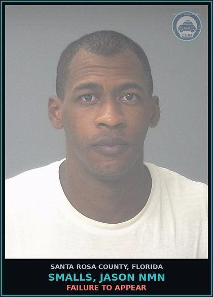 CCW arrest card for SMALLS, JASON NMN in Santa Rosa County: FAILURE TO APPEAR