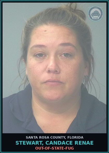 CCW arrest card for STEWART, CANDACE RENAE in Santa Rosa County: OUT-OF-STATE-FUG