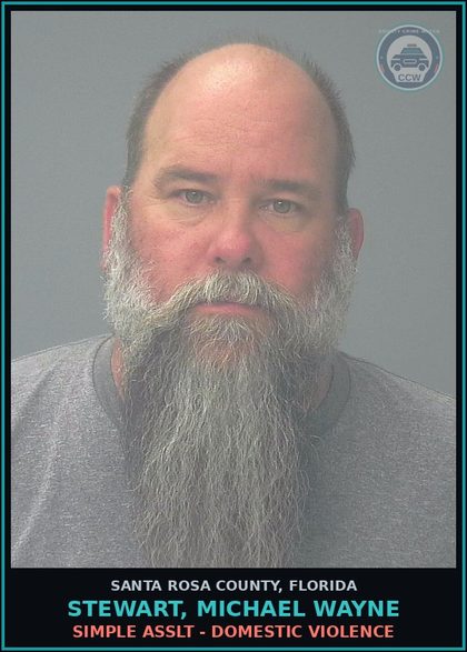 CCW arrest card for STEWART, MICHAEL WAYNE in Santa Rosa County: SIMPLE ASSLT - DOMESTIC VIOLENCE