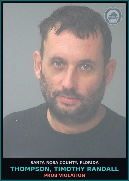 CCW arrest card for THOMPSON, TIMOTHY RANDALL in Santa Rosa County: PROB VIOLATION