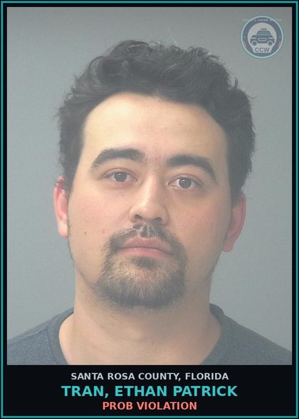 CCW arrest card for TRAN, ETHAN PATRICK in Santa Rosa County: PROB VIOLATION