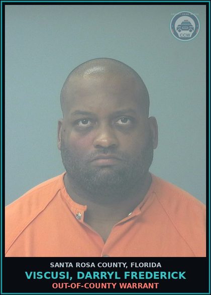 CCW arrest card for VISCUSI, DARRYL FREDERICK in Santa Rosa County: OUT-OF-COUNTY WARRANT