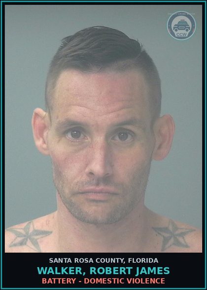 CCW arrest card for WALKER, ROBERT JAMES in Santa Rosa County: BATTERY - DOMESTIC VIOLENCE