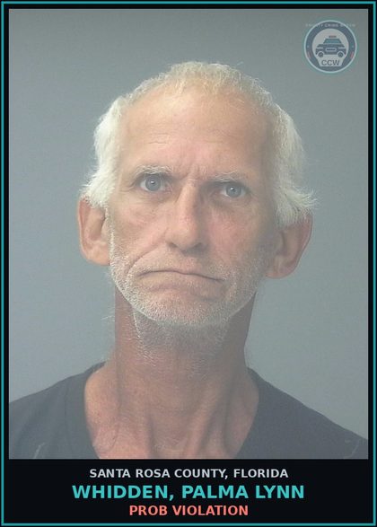 CCW arrest card for WHIDDEN, PALMA LYNN in Santa Rosa County: PROB VIOLATION